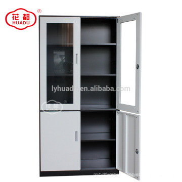 Steel File locker Glass display Cabinet For Laboratory